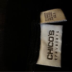 Chico's Black Travelers Top